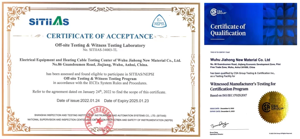 CSA and IECEx OD-024 Authorized Witness Laboratory