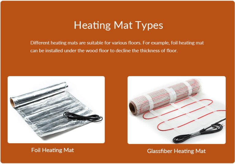 Heating Mat Types Graphic: Heating Mat Types